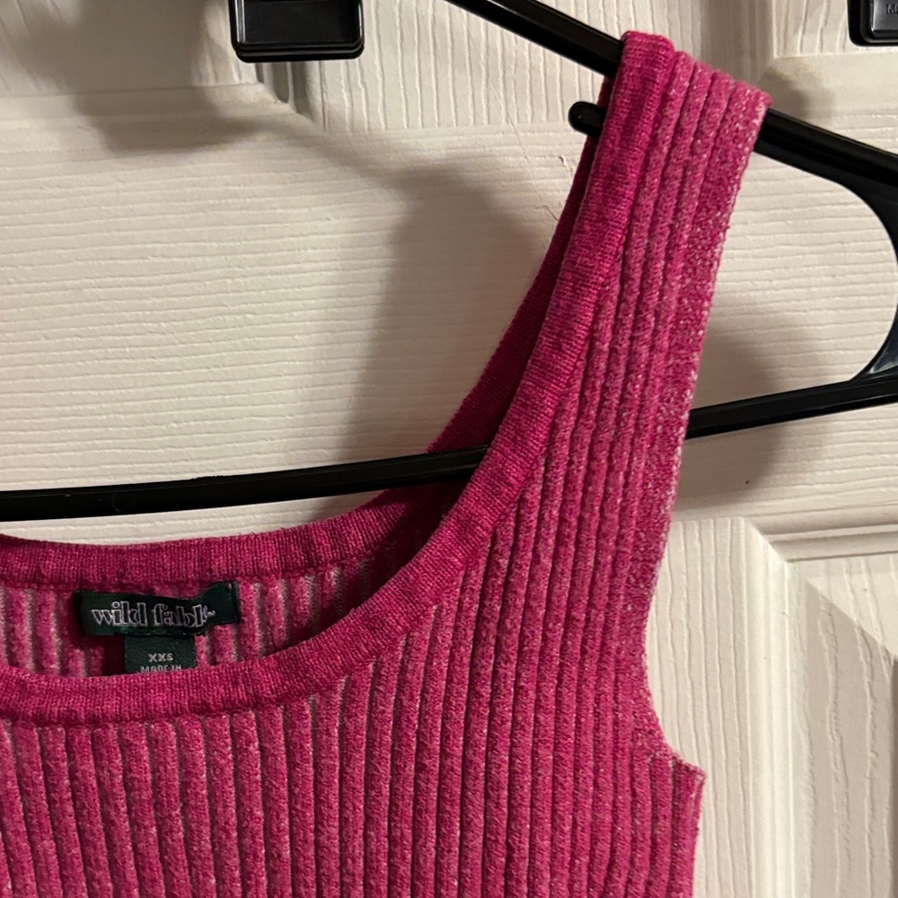 Wild Fable Fuchsia Ribbed Crop Top - Picture 5 of 8
